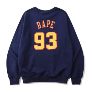 Bape x NBA Warriors Blue Sweatshirt