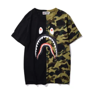 Grey and Pink Bape Shark Mouth T-Shirts
