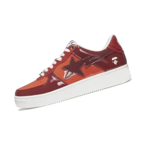 Red-Brown-Bape-Star-Sneakers Shoes