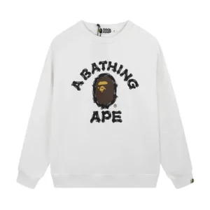 Black And White Bape College A Bathing Ape Sweatshirts