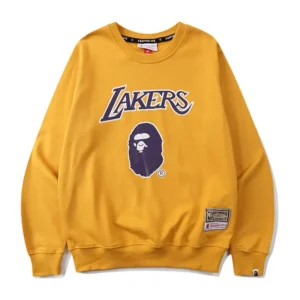 Bape x NBA Lakers Yellow Sweatshirt