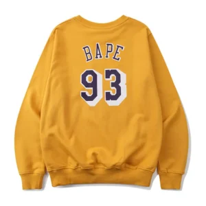Bape x NBA Lakers Yellow Sweatshirt